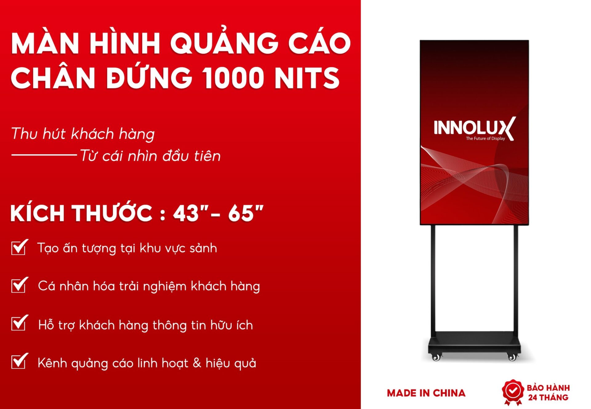 Màn hình chân đứng 1000nits
